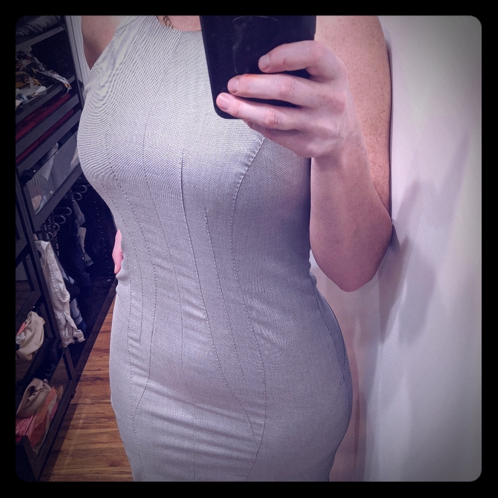 Sexy Gray Dress Suit w/ Blazer